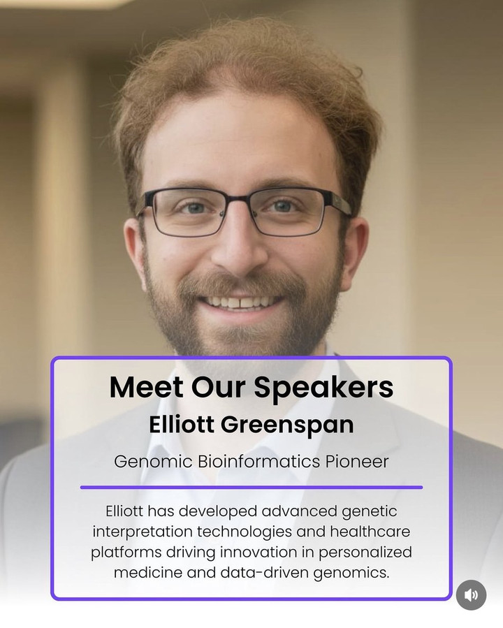 Elliott Greenspan, Genetic LifeSpan Premiere speaker