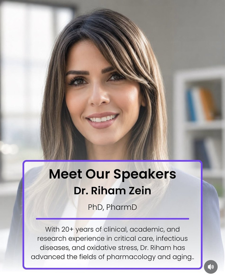 Dr. Riham Zein, Genetic LifeSpan Premiere speaker