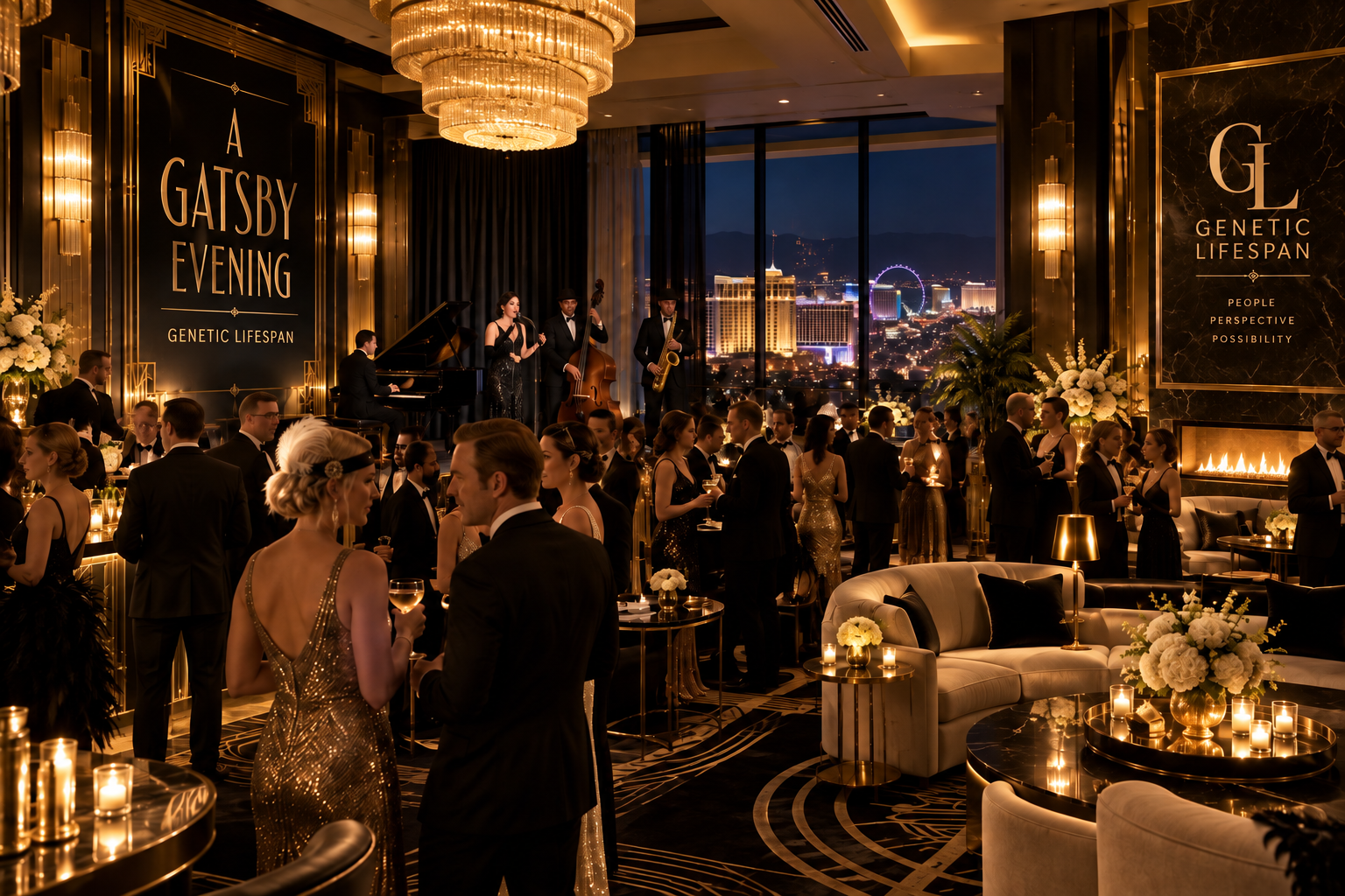 Conceptual Gatsby evening atmosphere for the Genetic LifeSpan Premiere